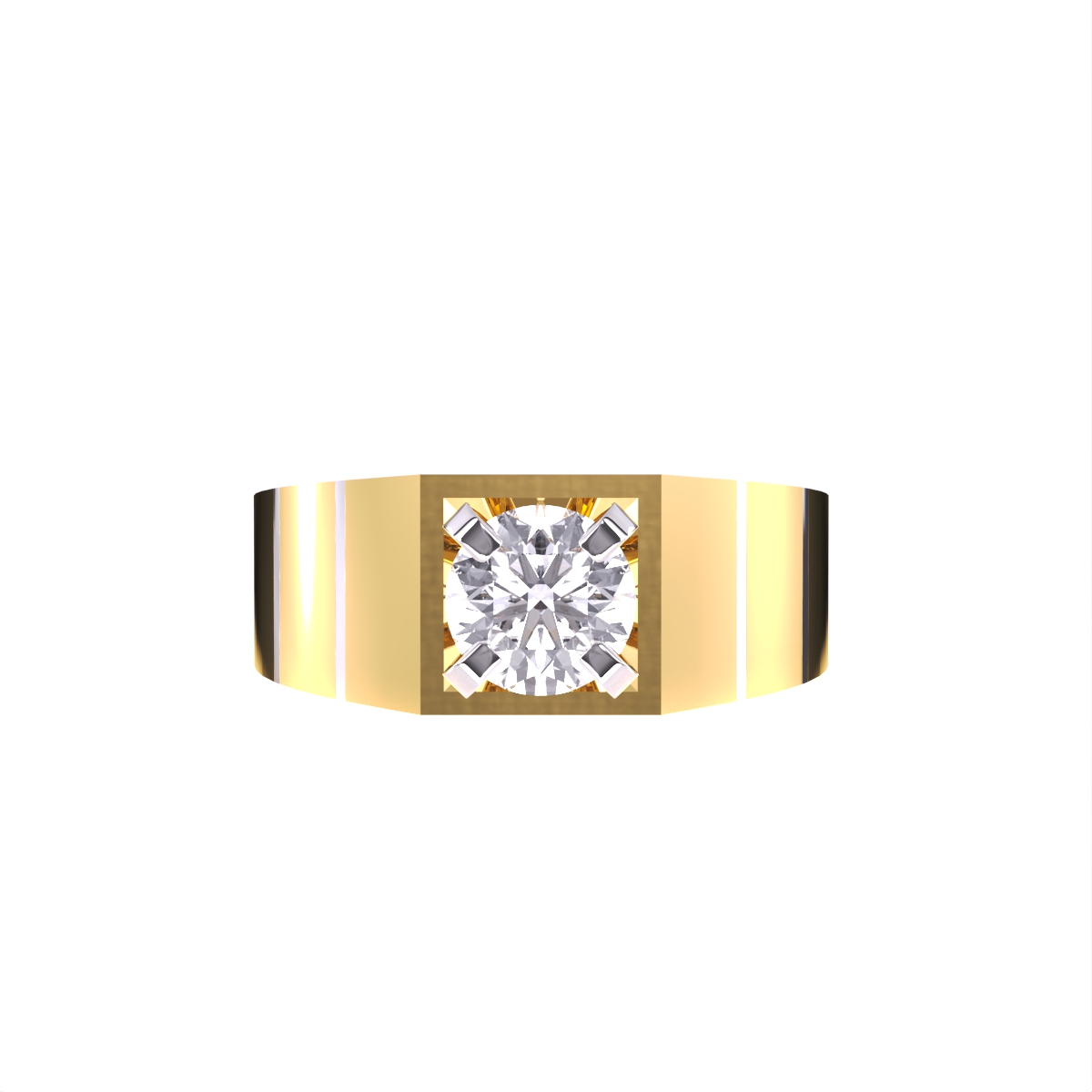 Classic lab-grown Solitaire Engagement Ring